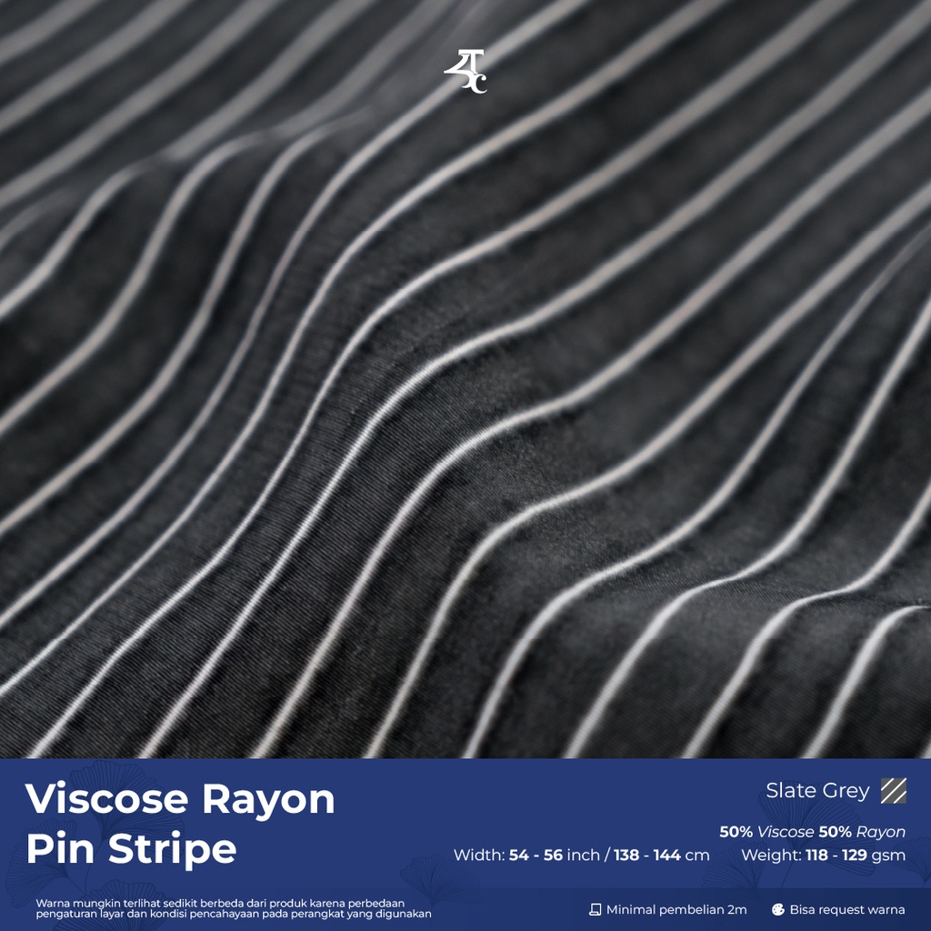 VisRa Crepe Line Pin Stripe